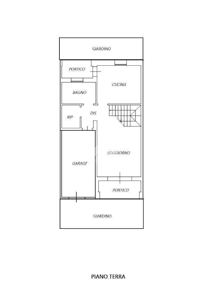 Villa a Schiera Via Giuseppe Fanin, Poggio Renatico - planimetria 1