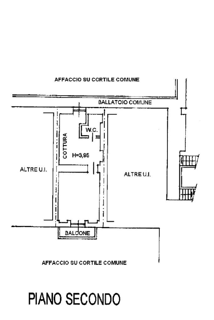 Bilocale Corso Como, Milano - planimetria 1