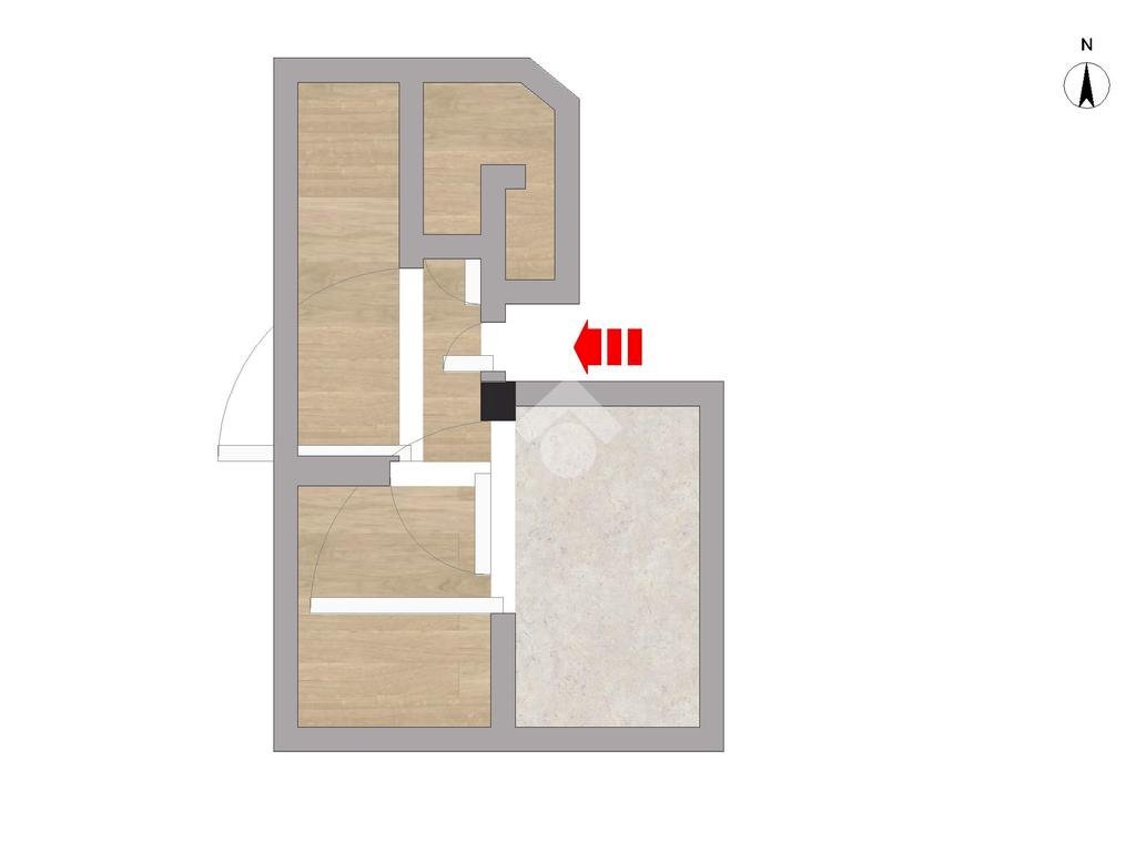 Bilocale Via Lesa, Milano (zona Greco) - planimetria 1