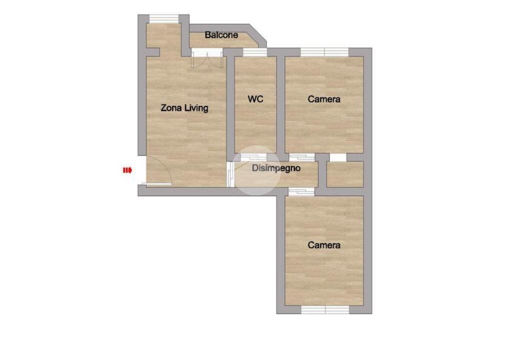 Trilocale Via Caccialepori, Milano (zona Gambara) - planimetria 1