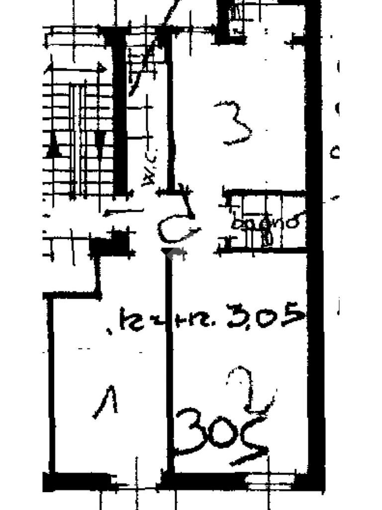 Three-room apartment Via val della torre, Torino (neighborhood Lucento) - floor plans 1