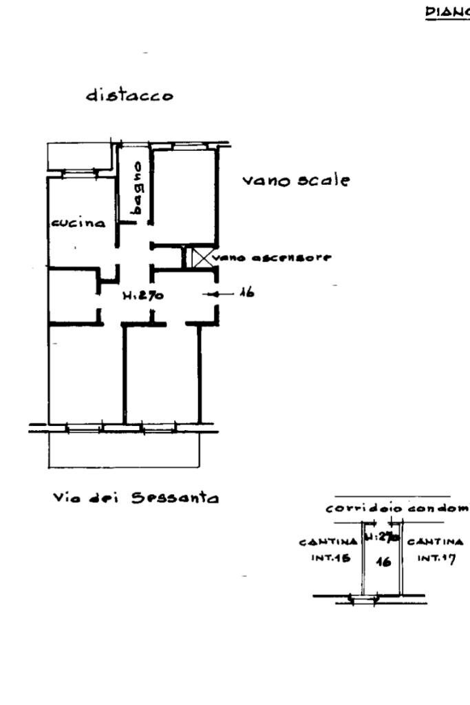 Quadrilocale Via dei sessanta, Genova (zona Cornigliano) - planimetria 1
