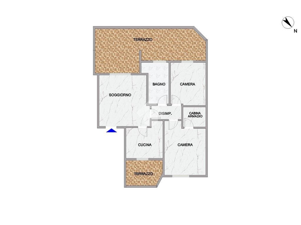 Three-room apartment Via Mameli, Cornaredo - floor plans 1
