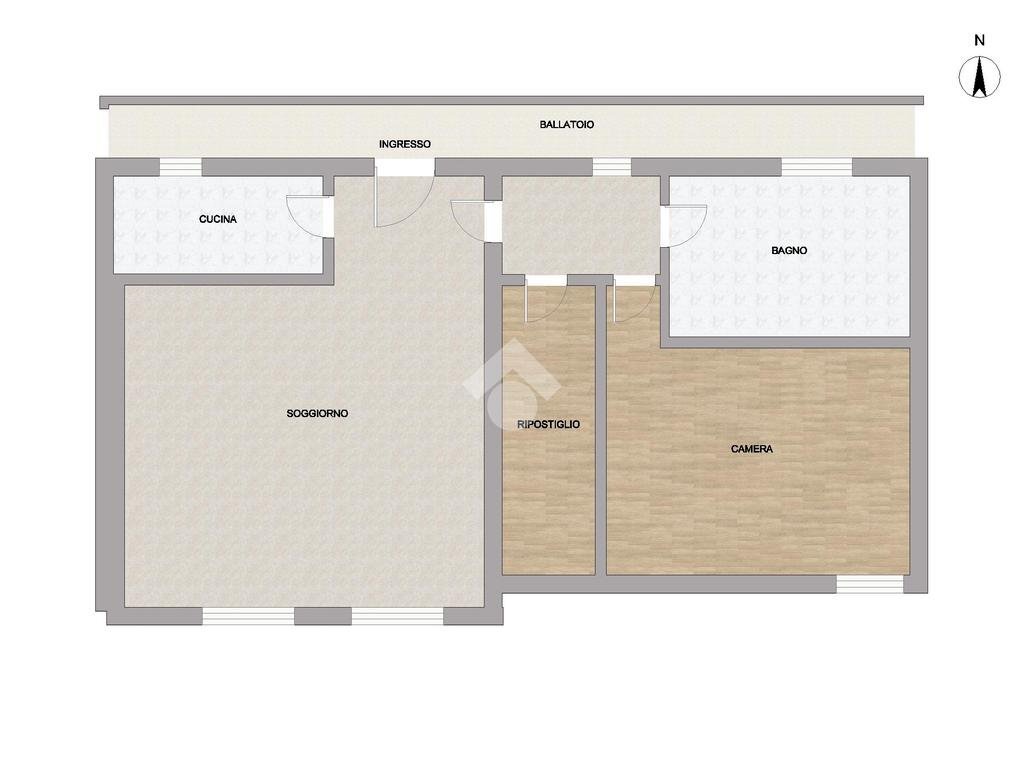 Two-room apartment Via Magenta, Cornaredo - floor plans 1