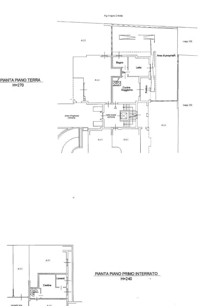 Bilocale Via Pozzo, Vaprio d'Adda - planimetria 1
