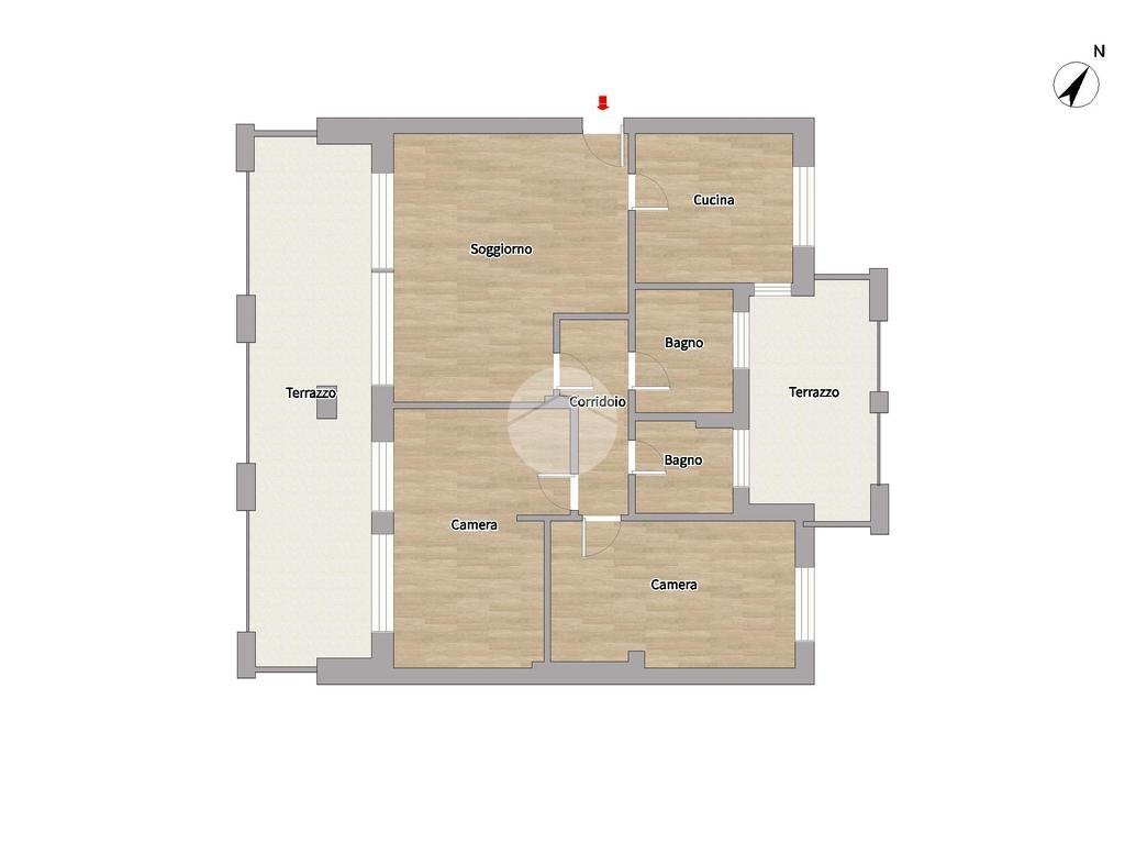 Trilocale Via Villoresi, Settimo Milanese - planimetria 1