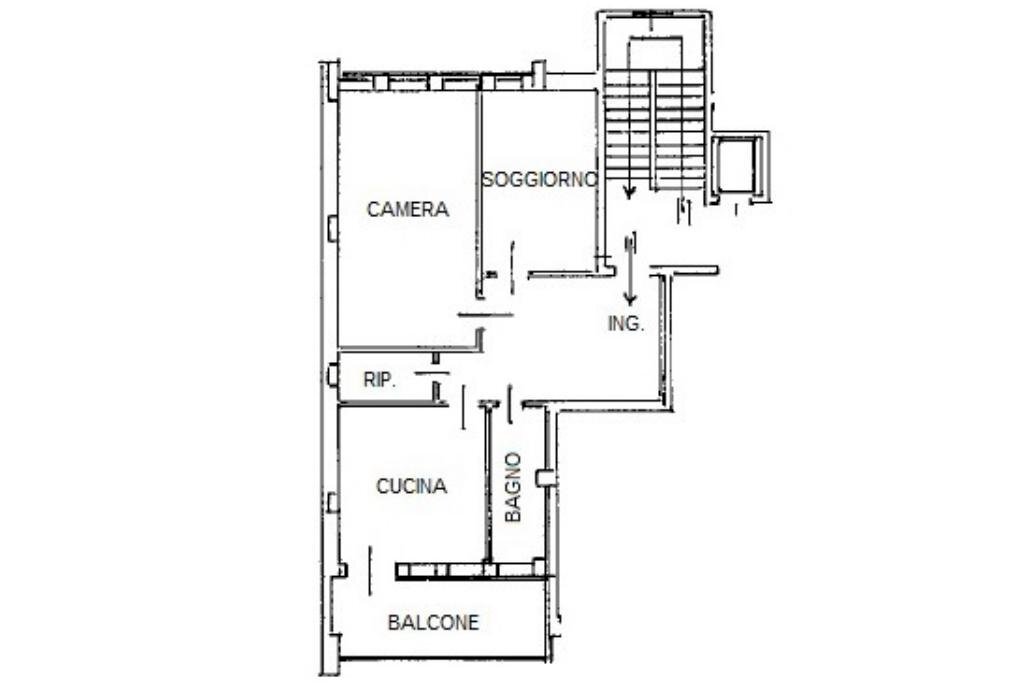 Trilocale Via Vincenzo Cima, Verzuolo - planimetria 1