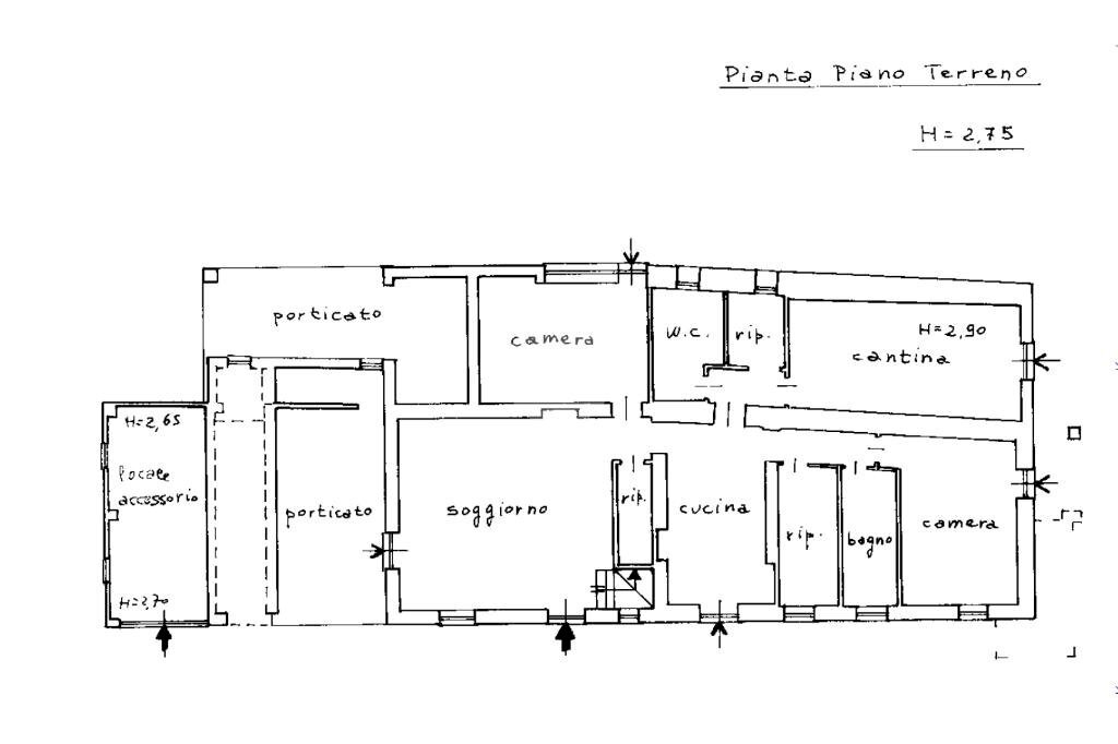 Independent house Località Vercellini, Frinco - floor plans 1