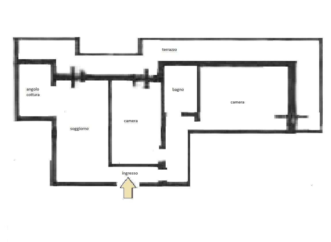 Trilocale Viale E. De Amicis, Cervia - planimetria 1