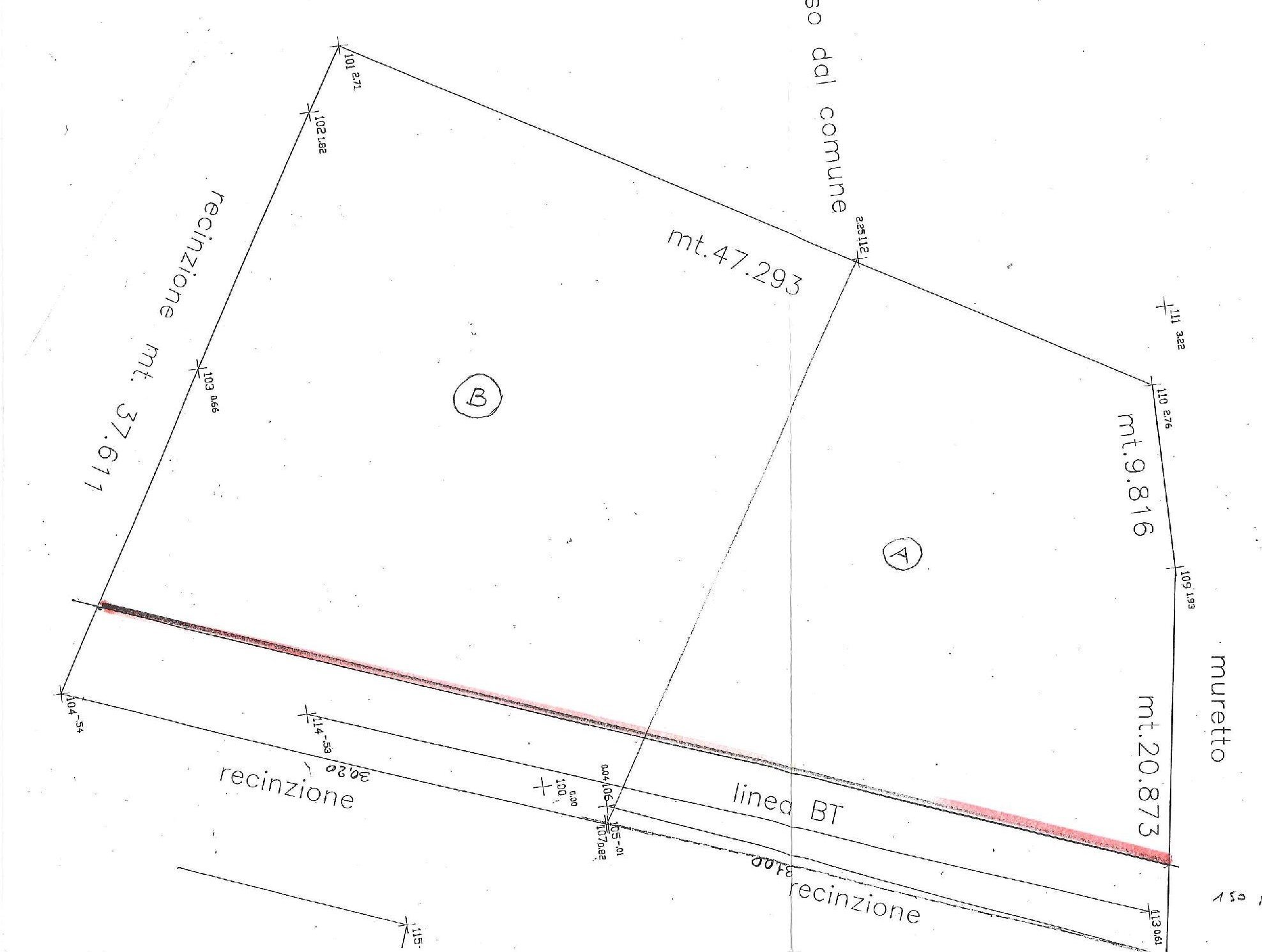 planimetria - Building land via Alfredo Grilli, hamlet Ponticelli, Imola - floor plans 1