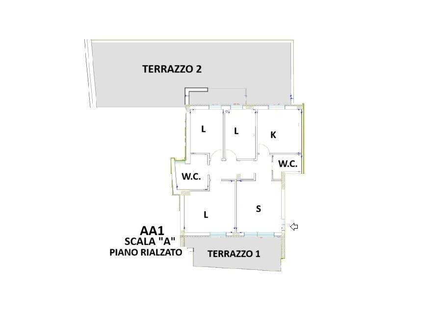 Quadrilocale Via Mottola, Martina Franca - planimetria 1