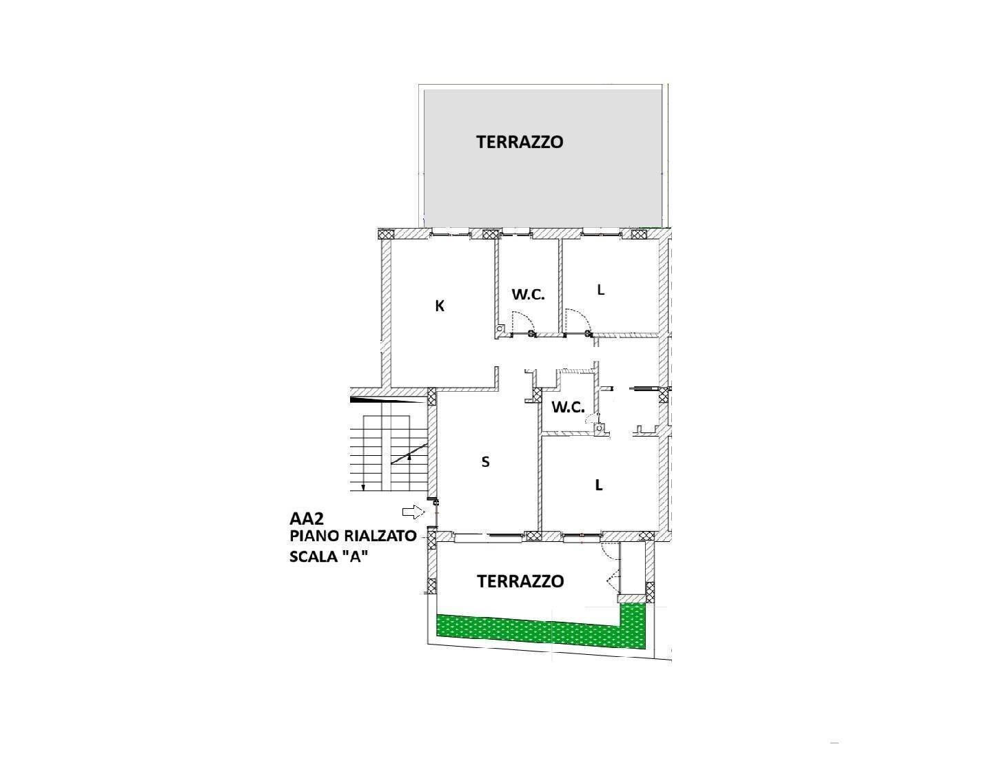 Trilocale Via Mottola, Martina Franca - planimetria 1
