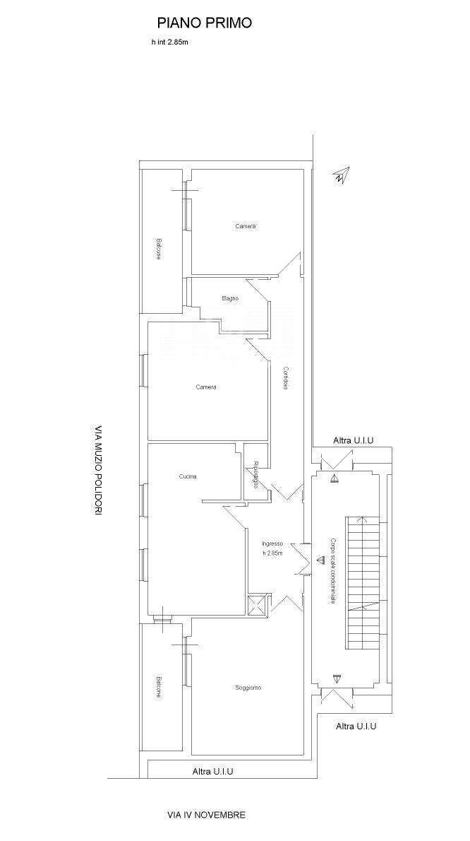Foto 58 - Three-room apartment Via delle Croci
 
28, Tarquinia - floor plans 1