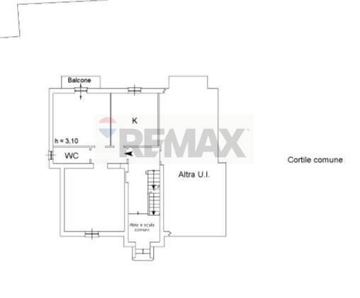 Pianta 2D - Two-room apartment Via Crespi
 
75, Induno Olona - floor plans 1
