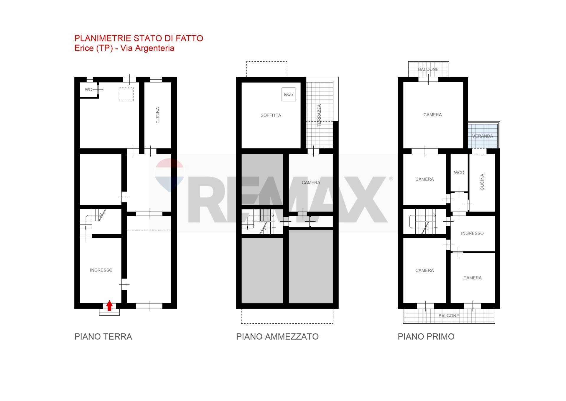 Pianta 2D - Independent house Via Argenteria
 
115, Erice - floor plans 1