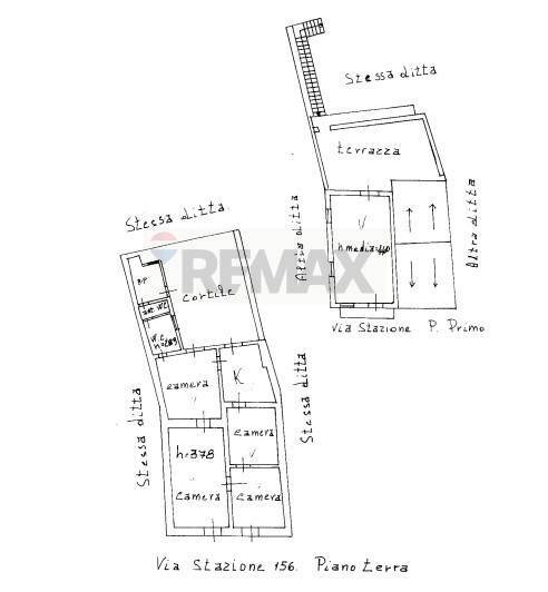 Pianta 2D - Casa semi indipendente Via Stazione
 
156, Acireale - planimetria 1