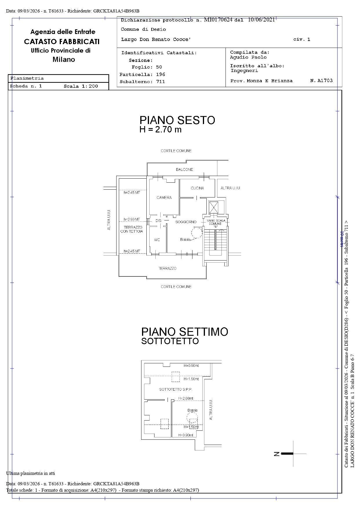 Foto 47 - Attic Largo Don Renato Coccè
 
1, Desio - floor plans 1