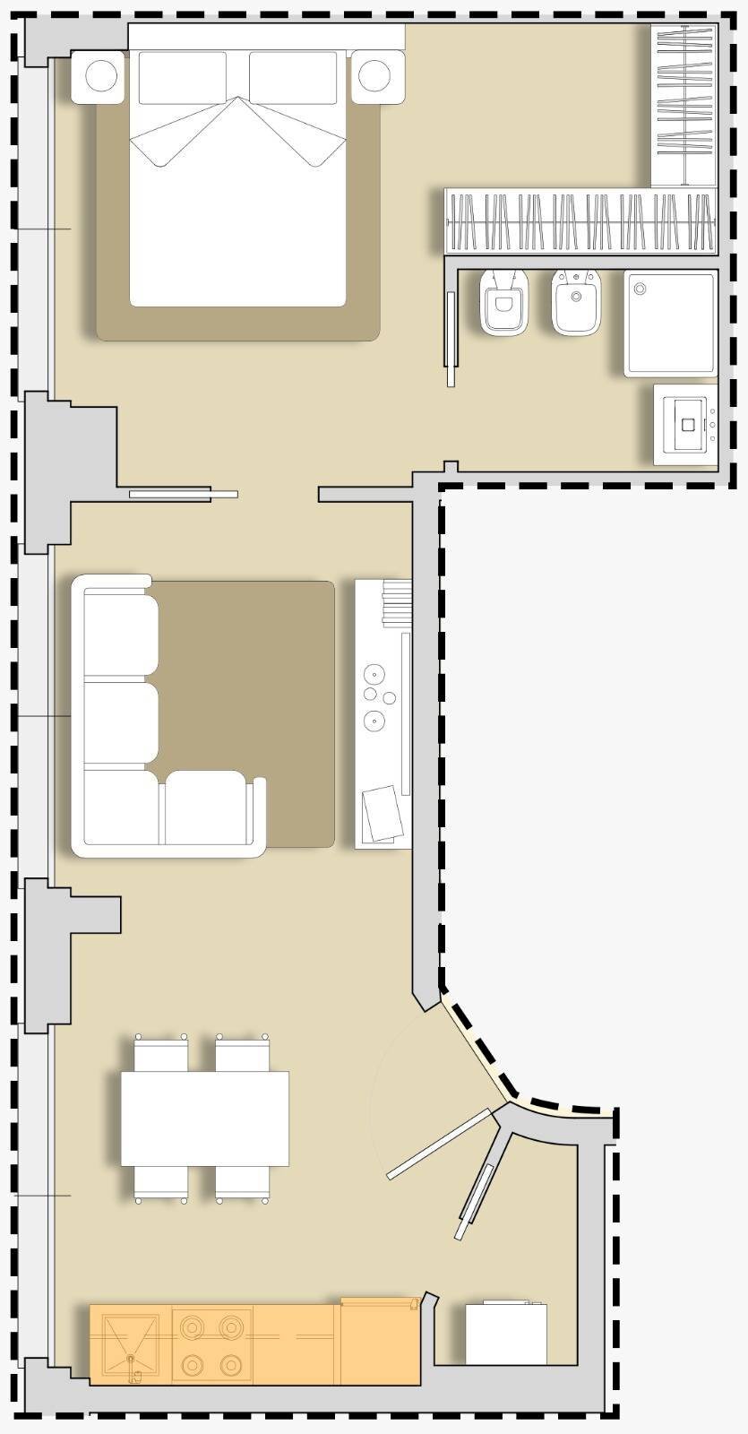 Foto 1 - Bilocale COLUCCIO SALUTATI
 
7, Milano - planimetria 1