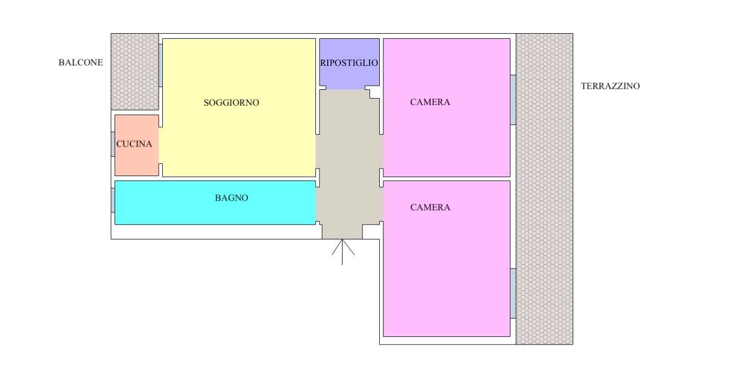 Foto 22 - Trilocale Via Faravelli, Milano - planimetria 1