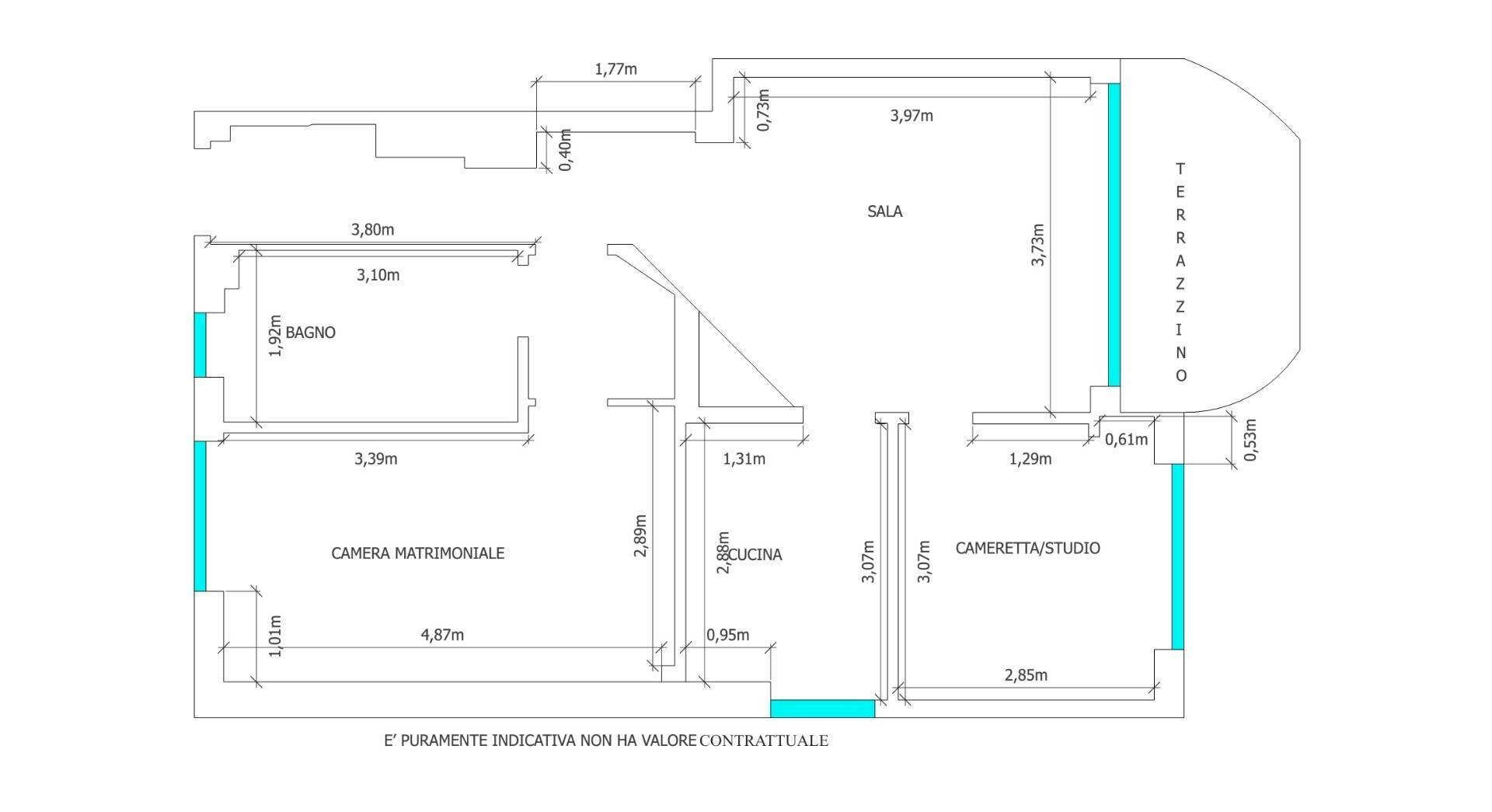 Foto 27 - Trilocale via Tevere, Lainate - planimetria 1