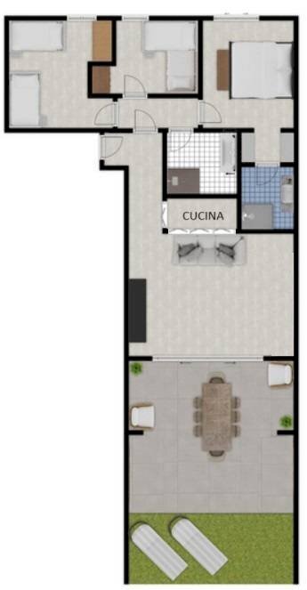 Foto 36 - Four-room apartment via della Marina
 
1, Olbia - floor plans 1
