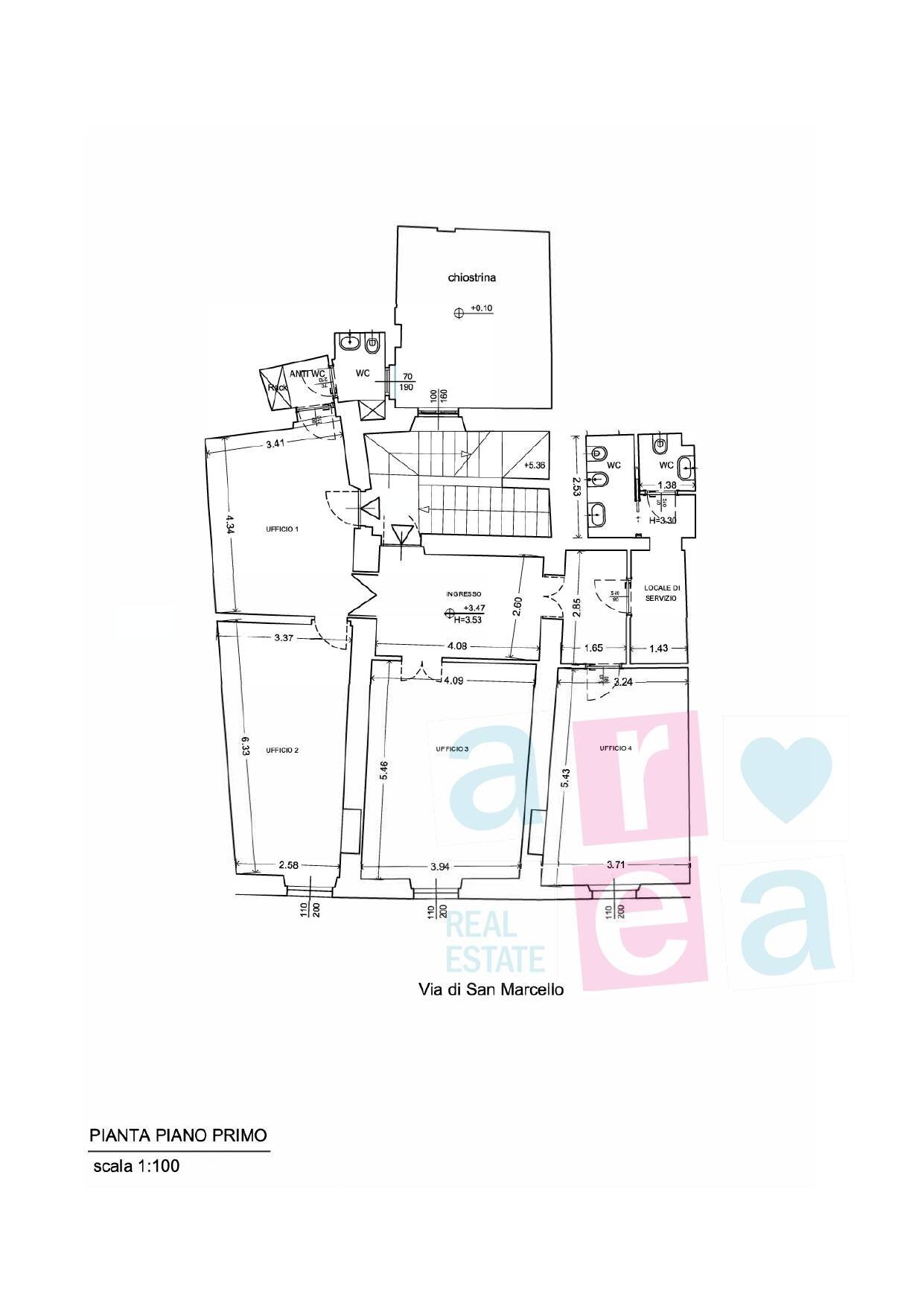 Foto 32 - Office Via Di San Marcello, Roma - floor plans 1