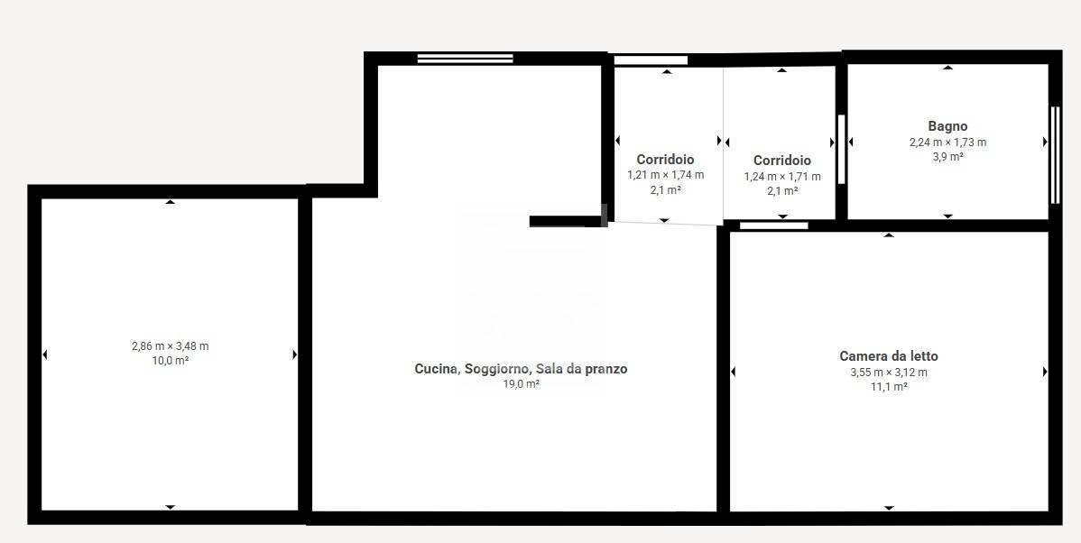 Foto 30 - Bilocale Località Sermana
 
1, Peschiera del Garda - planimetria 1