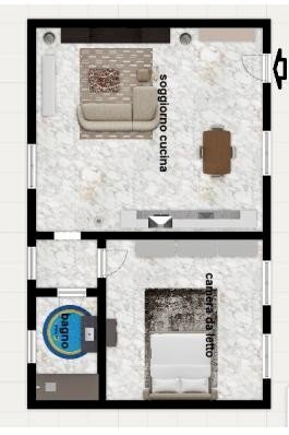 Bilocale via A. Chaniach, 4, Pogliano Milanese - planimetria 1