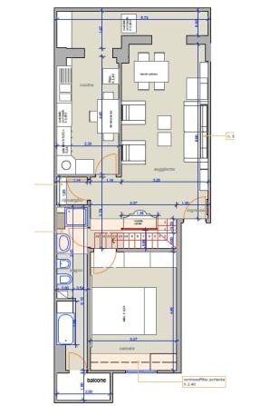 Trilocale viale Piceno, 29, Milano - planimetria 1