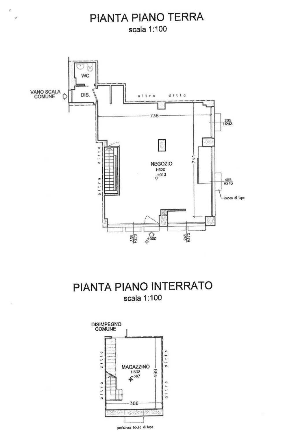 Shop via Giosuè Carducci, Tortona - floor plans 1