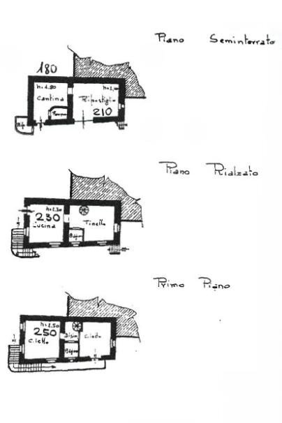 Rustico Frazione Pareto, Fabbrica Curone - planimetria 1