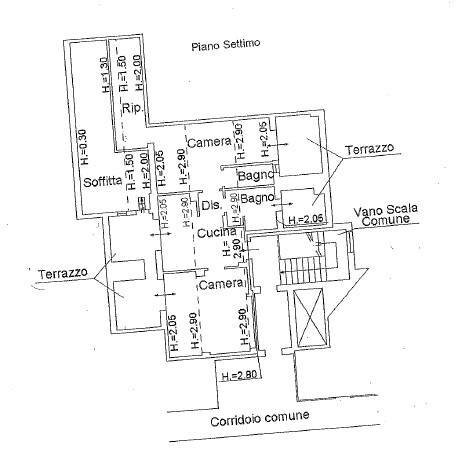 Foto 21 - Attico Piazzale Della Castellina
 
15, Ferrara - planimetria 1