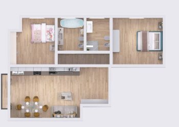 Planimetria - Three-room apartment via Sabotino, Bologna (neighborhood Saffi) - photo 7