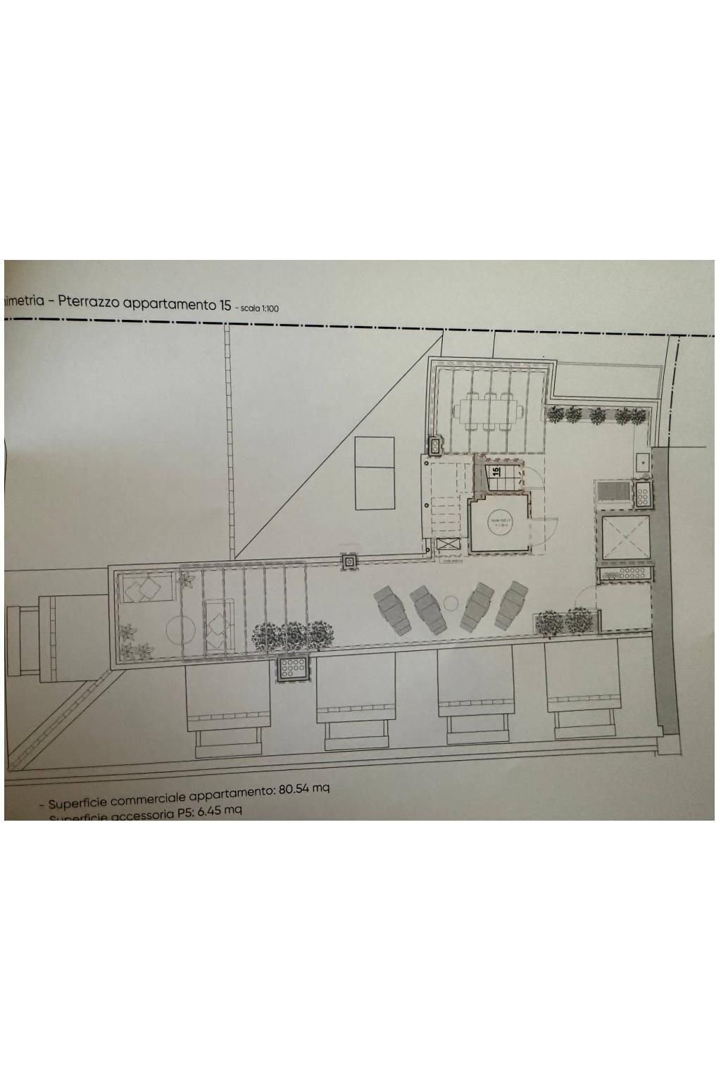 Trilocale via Balbi, Genova - planimetria 1