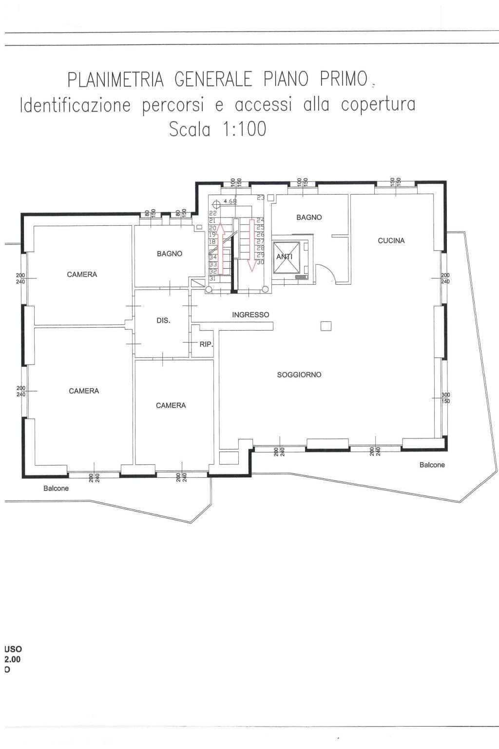 Four-room apartment via Racconigi, 16, Carmagnola - floor plans 1