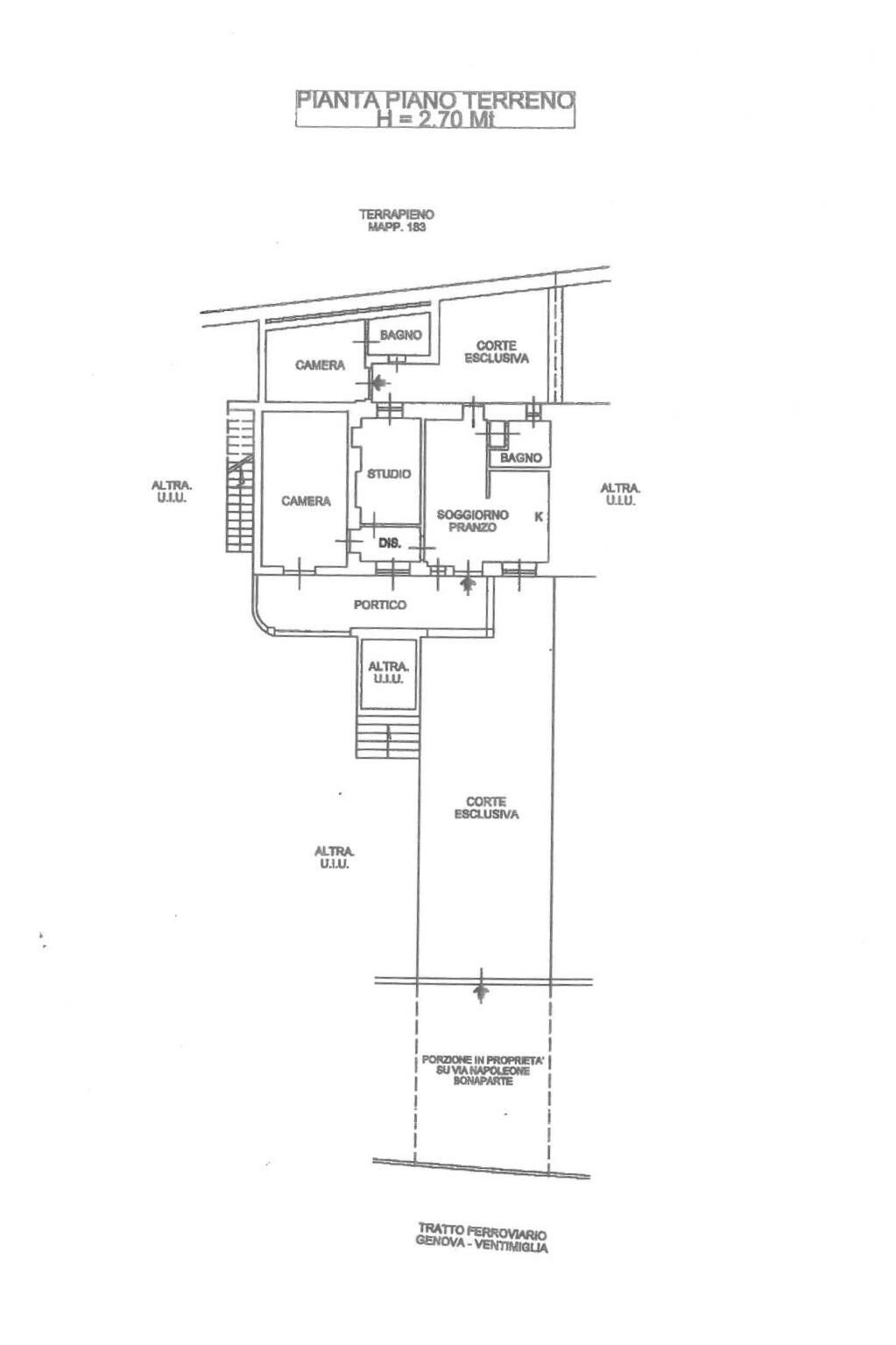 Quadrilocale via Napoleone Bonaparte, 50, Alassio - planimetria 1