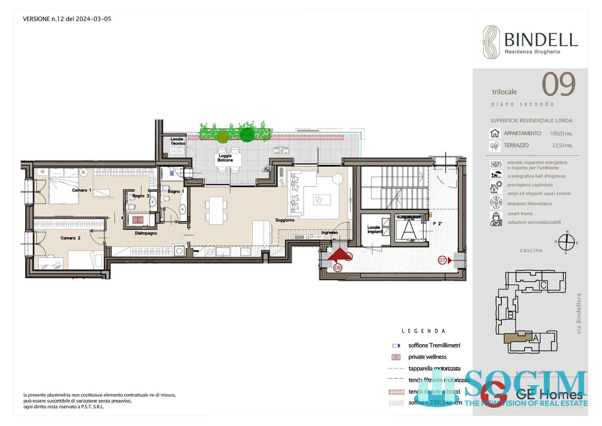 Foto 18 - Three-room apartment Via Bindellera
 
snc, Brugherio - floor plans 1