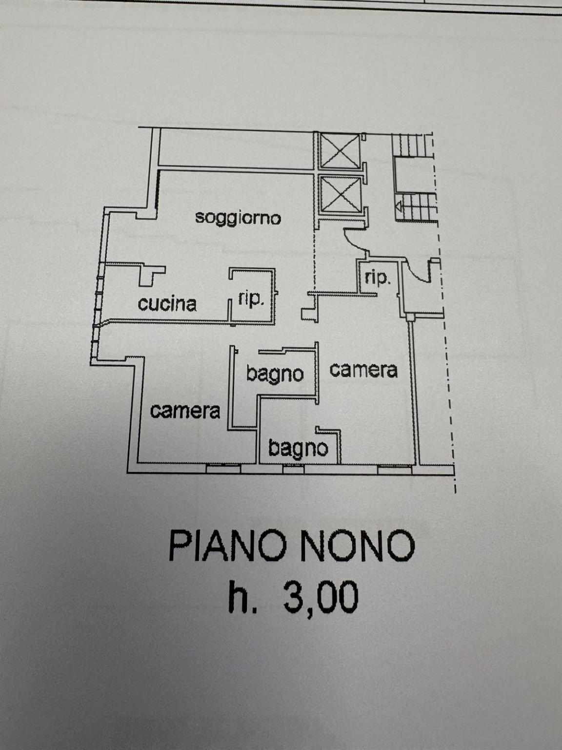 Quadrilocale via Spina, 11, Bologna (zona Mazzini) - planimetria 1