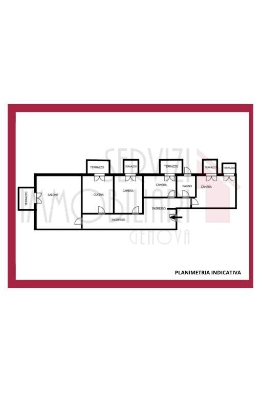 Attic via Cadighiara, Genova (neighborhood Borgoratti) - floor plans 1