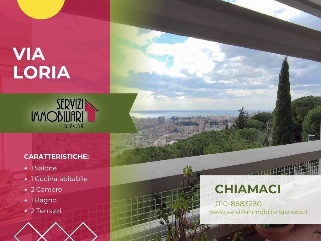 Vista - Three-room apartment via Lamberto Loria, Genova (neighborhood Marassi) - photo 1