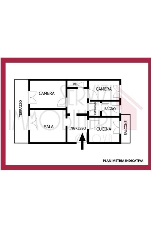 Three-room apartment via Lamberto Loria, Genova (neighborhood Marassi) - floor plans 1
