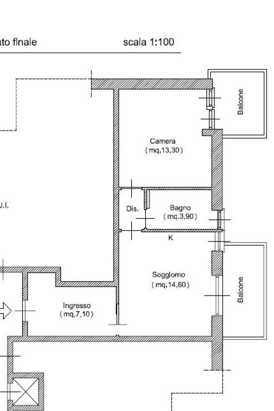 Bilocale viale San Francesco, 6, Bardonecchia - planimetria 1