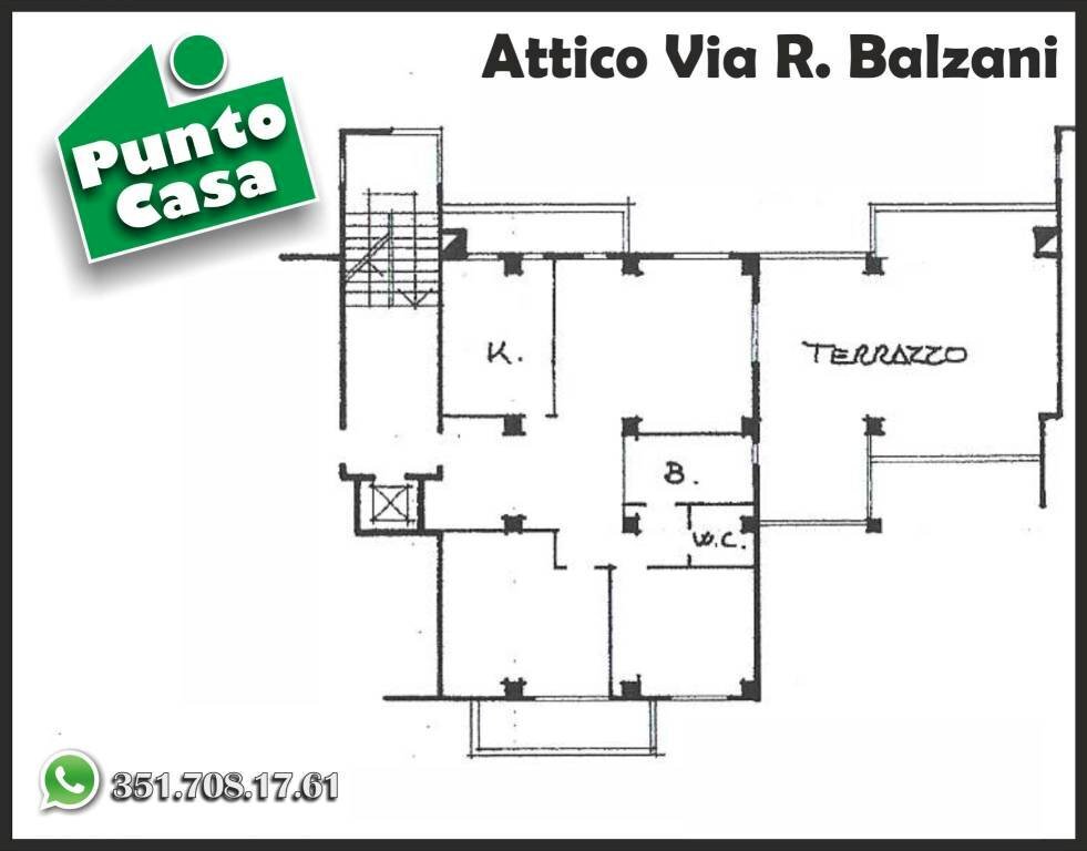 Planimetria - Attico via Romolo Balzani, 52, Roma - foto 3