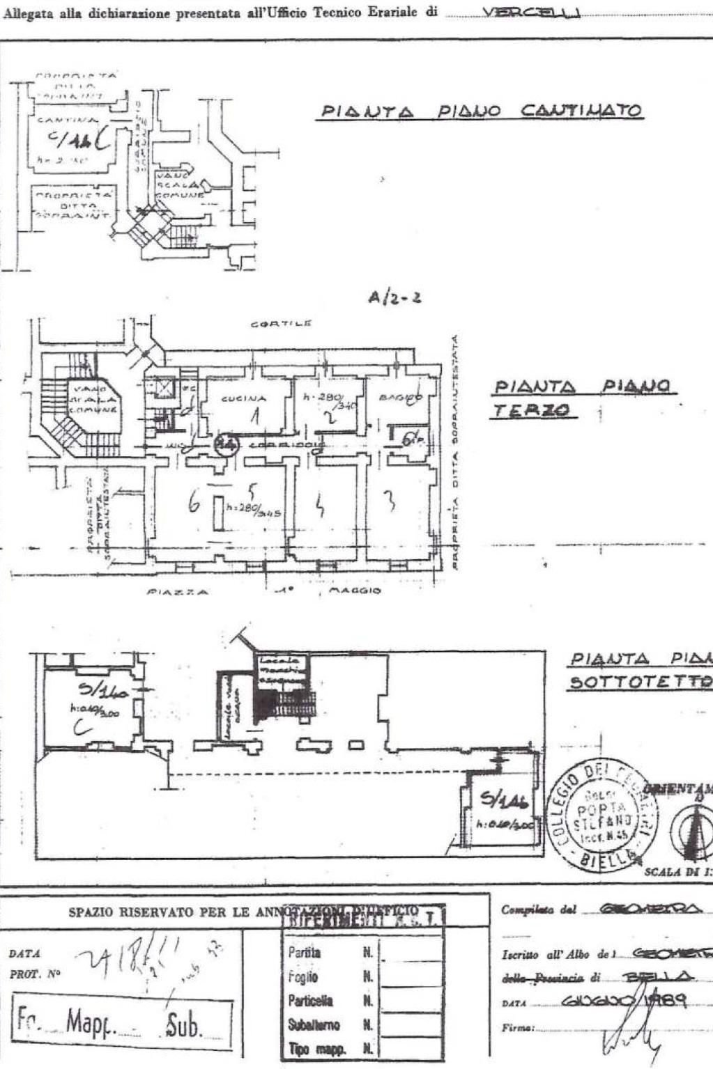 Apartment piazza 1 Maggio, 10, Biella - floor plans 1