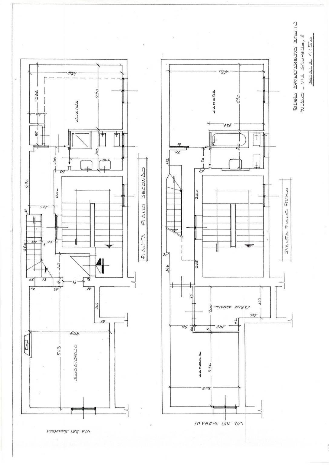 Non-buildable land via Antonio Grumello, 8, Milano (neighborhood Washington) - floor plans 1