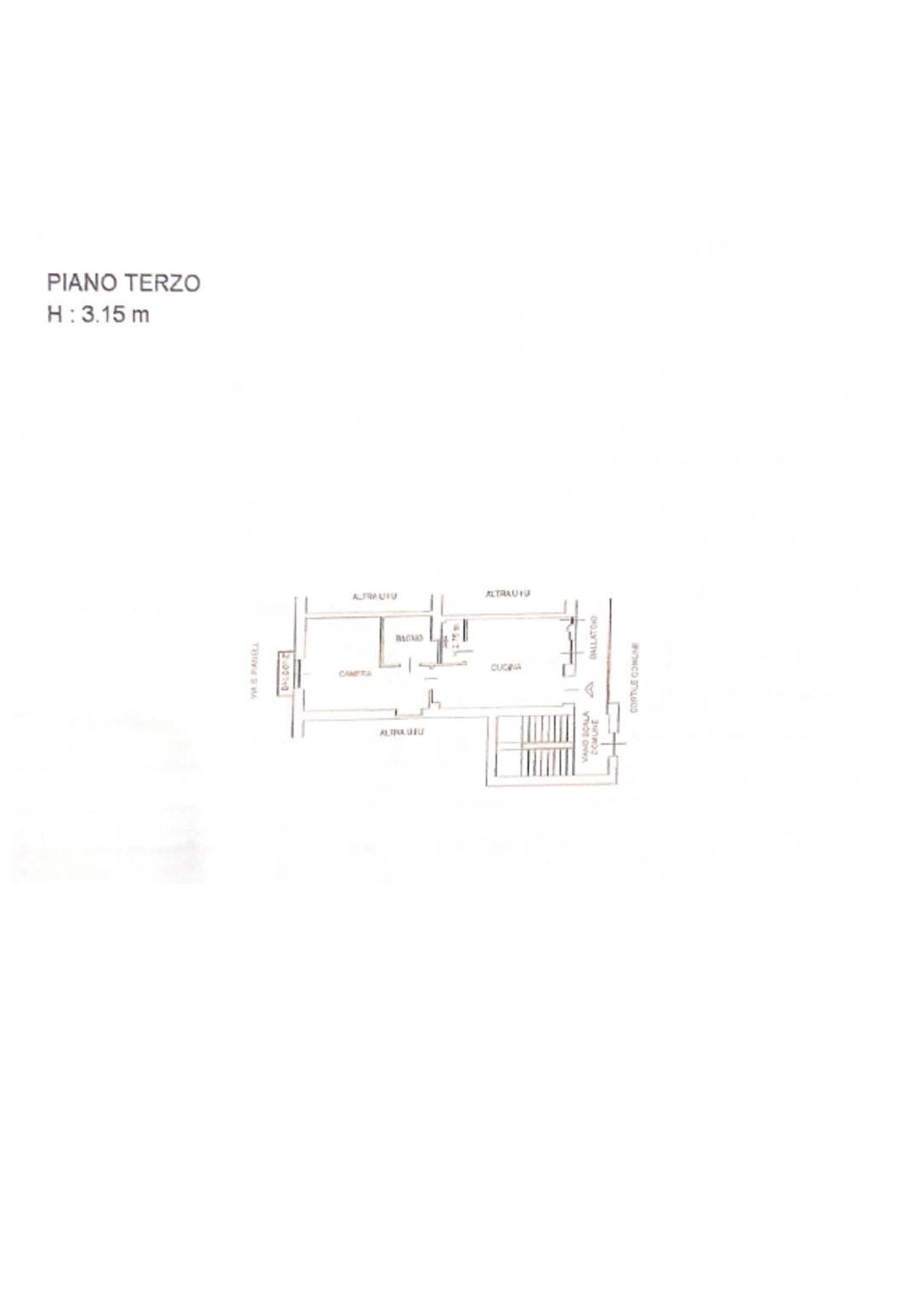 Bilocale via Salvatore Pianell, 32, Milano - planimetria 1