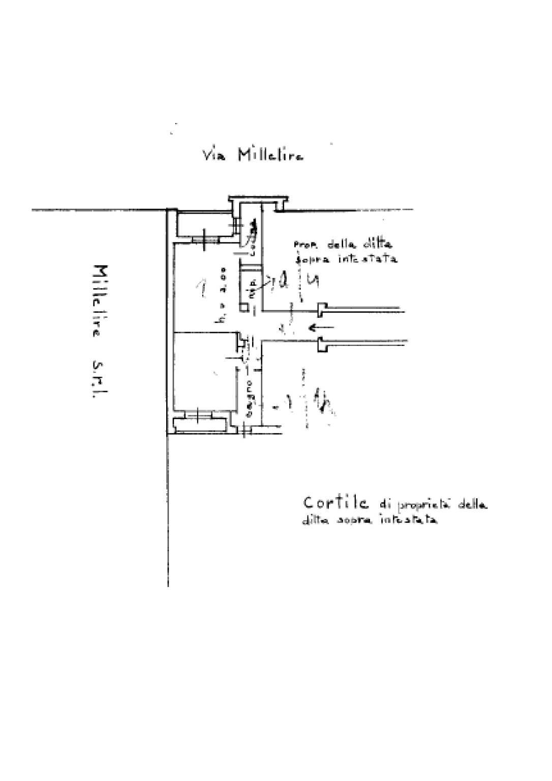 Bilocale via Domenico Millelire, 16, Milano - planimetria 1