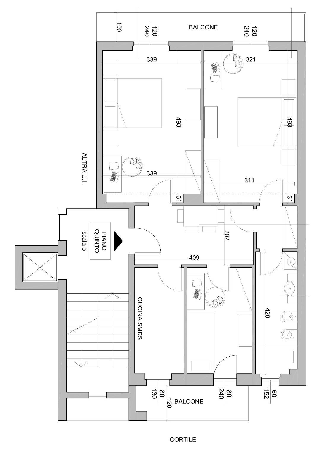 Non-buildable land via Grigna, 10, Milano - floor plans 1