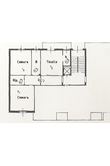 Trilocale via Francesco Zanardi, Bologna (zona Saffi) - planimetria 1
