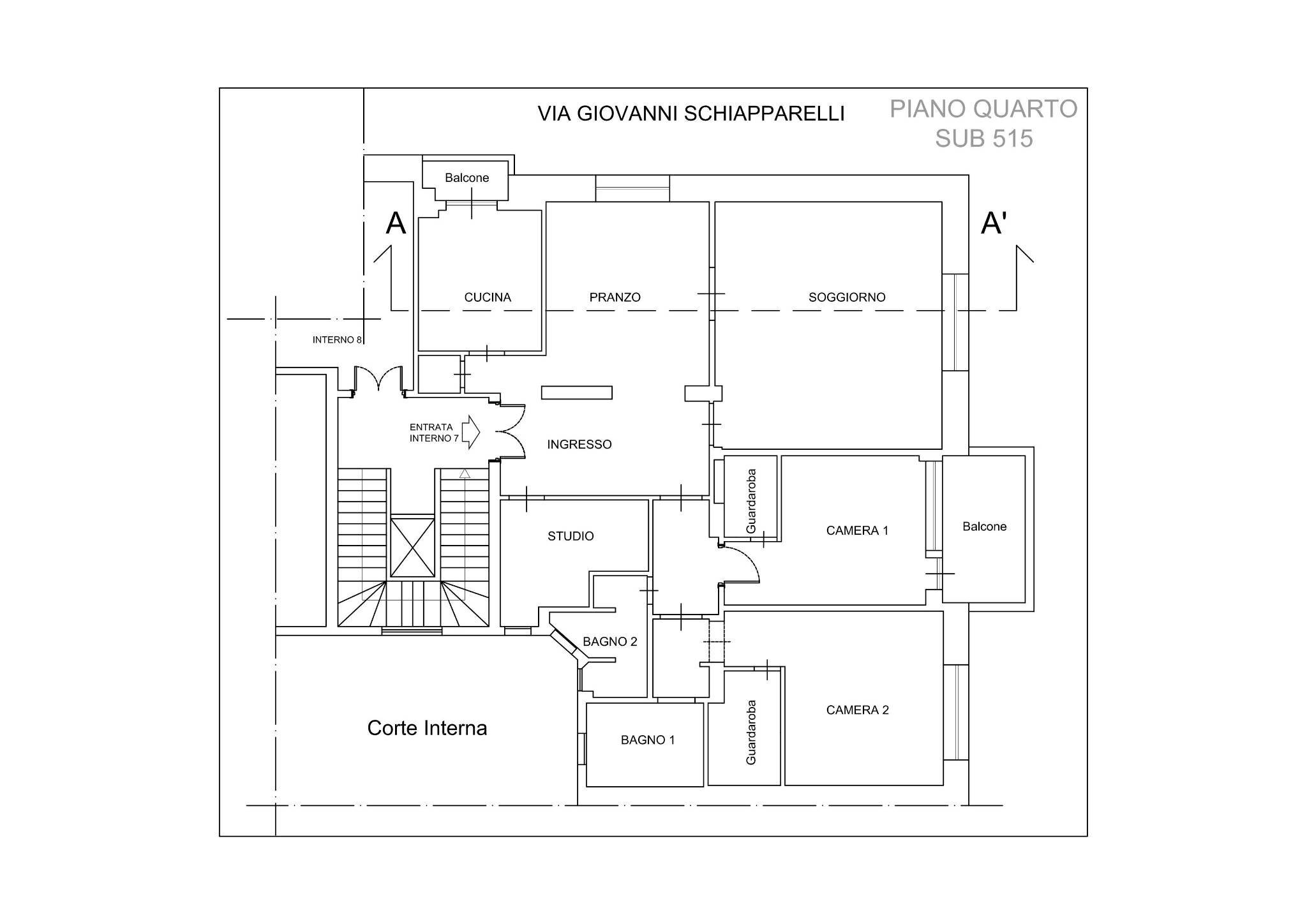 Four-room apartment viale Bruno Buozzi, 68, Roma - floor plans 1